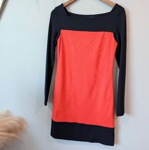 Milly Orange And Navy Women's Dress Size Petite